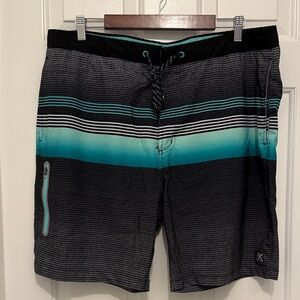 ZeroXposur Men's Swim Shorts - Black and Teal